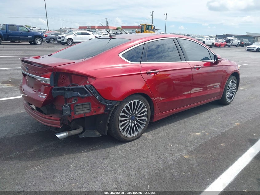 Vin: 3fa6p0ru5hr371927, lot: 46294991, ford fusion hybrid titanium 20174