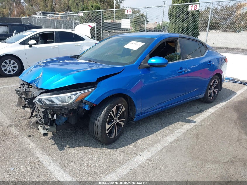 Vin: 3n1ab8cv2ly229782, lot: 46295007, nissan sentra sv xtronic cvt 20202