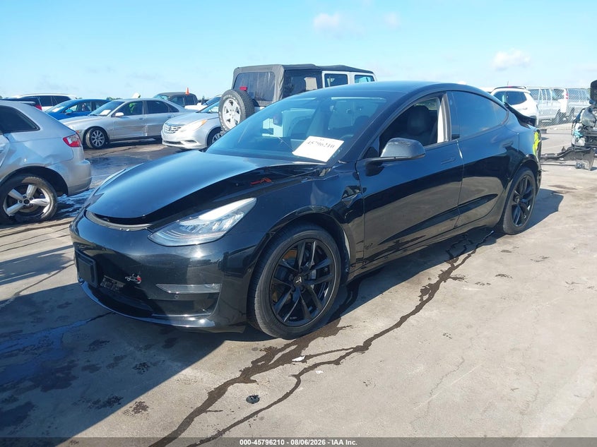 2019 Tesla Model 3, Front & Rear, IAAI, VIN 5YJ3E1EA4KF396055 — photo 2