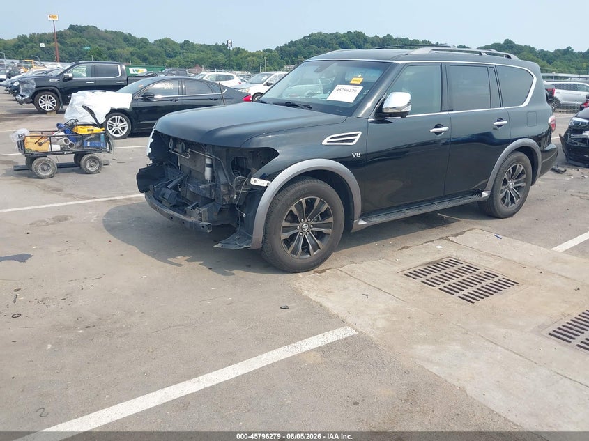 Vin: jn8ay2ne2h9700983, lot: 46295110, nissan armada platinum 20172