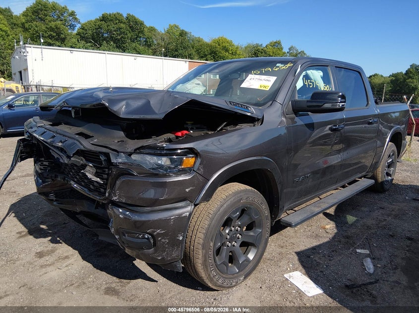 Vin: 1c6rrffg6sn639288, lot: 46295337, ram 1500 big horn  4x4 5'7 box 20252