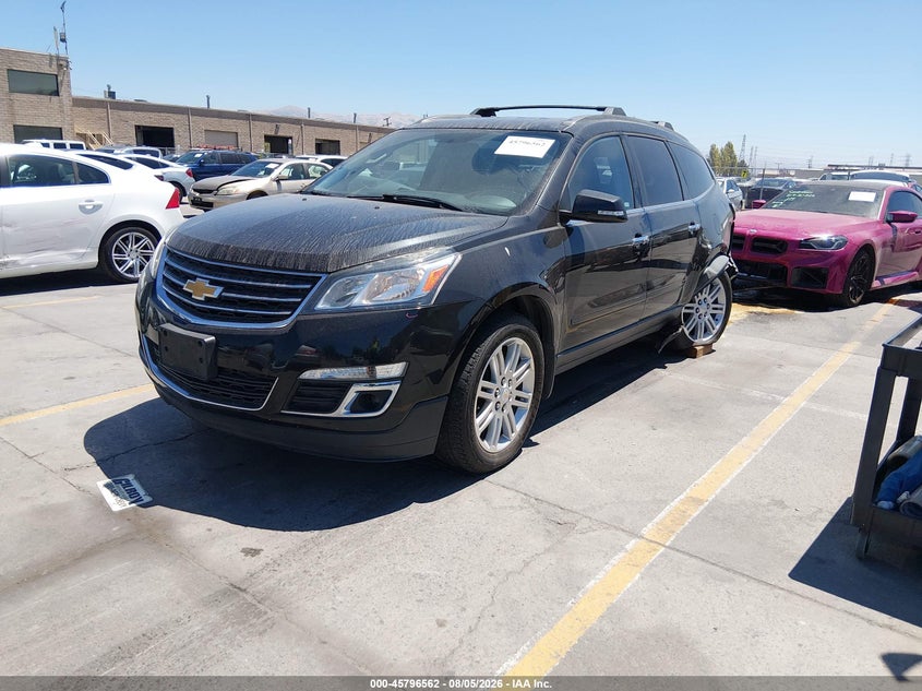 Vin: 1gnkrgkd6ej154437, lot: 46295393, chevrolet traverse lt 20142