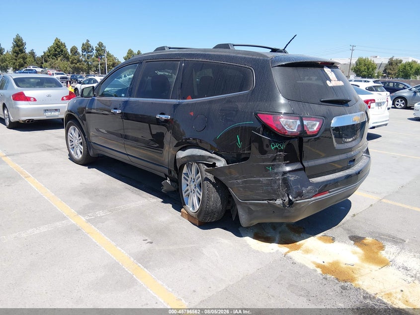 Vin: 1gnkrgkd6ej154437, lot: 46295393, chevrolet traverse lt 20143
