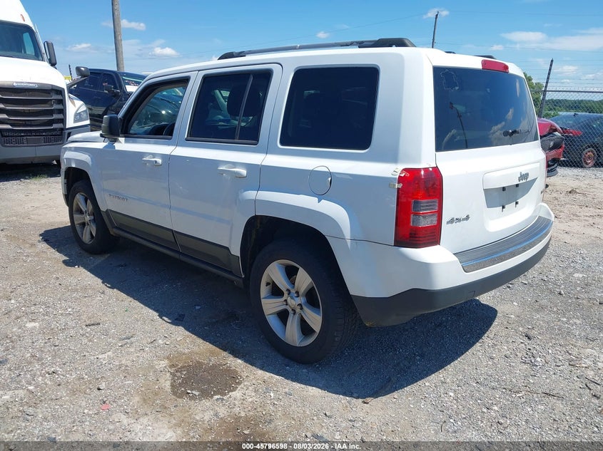 Vin: 1c4njrcb6ed633378, lot: 46295429, jeep patriot limited 20143