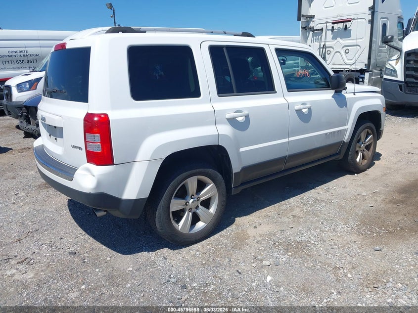 Vin: 1c4njrcb6ed633378, lot: 46295429, jeep patriot limited 20144