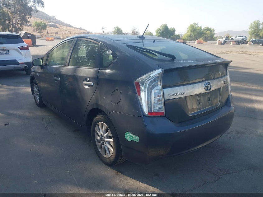 Vin: jtdkn3dp2c3020692, lot: 46295464, toyota prius plug-in 20123