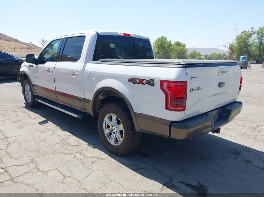 Vin: 1ftew1ef3gke15450, lot: 46295561, ford f-150 lariat 20163