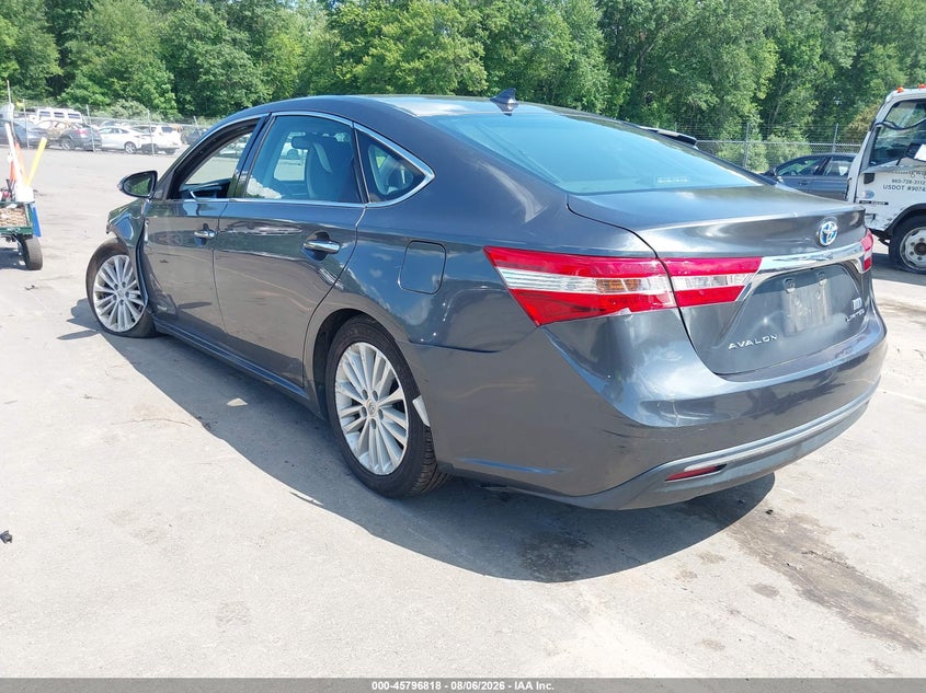 Vin: 4t1bd1eb8eu027584, lot: 46295649, toyota avalon hybrid limited 20143