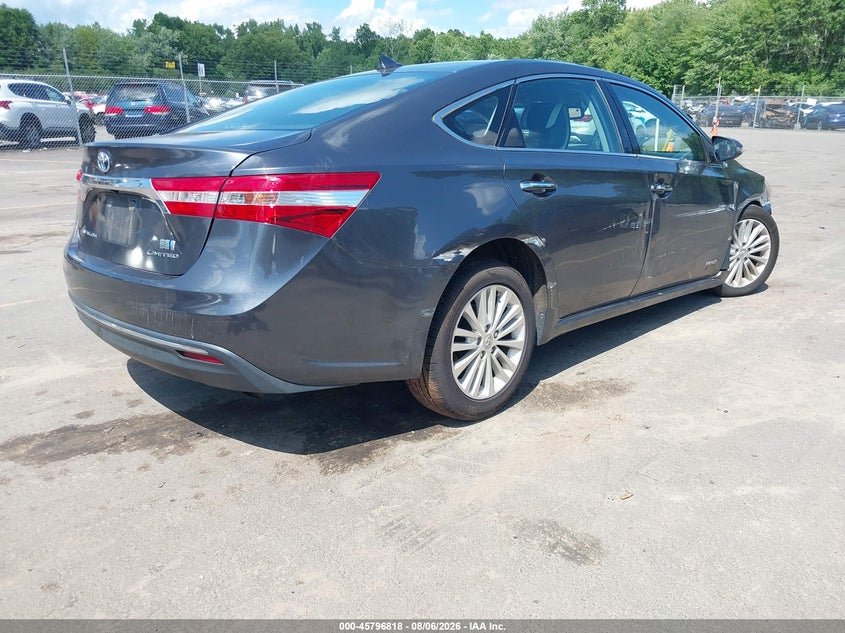 Vin: 4t1bd1eb8eu027584, lot: 46295649, toyota avalon hybrid limited 20144