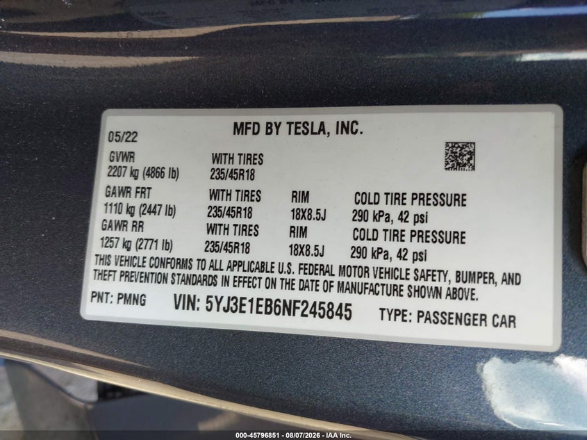 TESLA MODEL 3 - zdjęcie 9