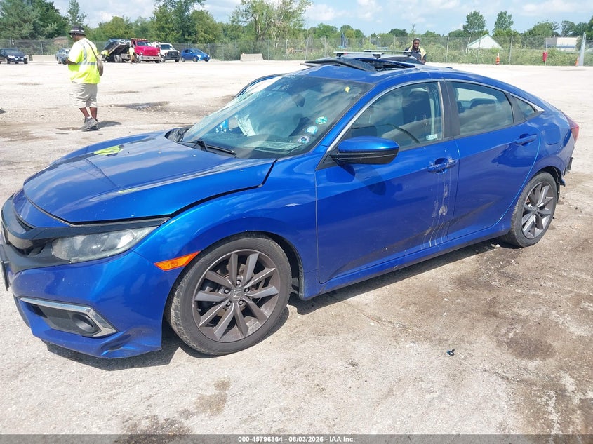 Vin: 19xfc1f37ke009989, lot: 46295695, honda civic ex 20192