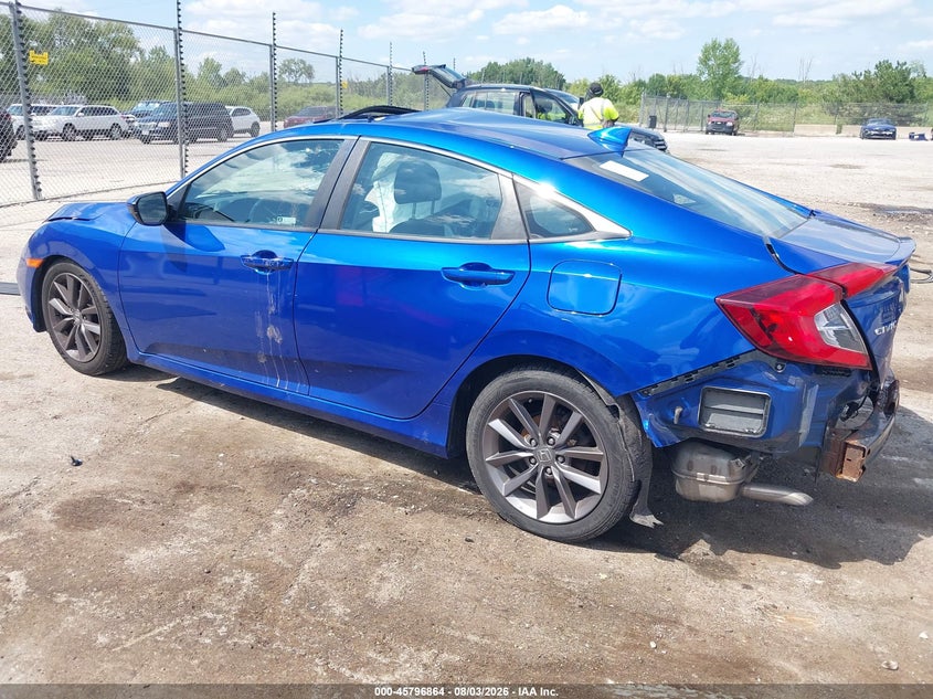 Vin: 19xfc1f37ke009989, lot: 46295695, honda civic ex 20193