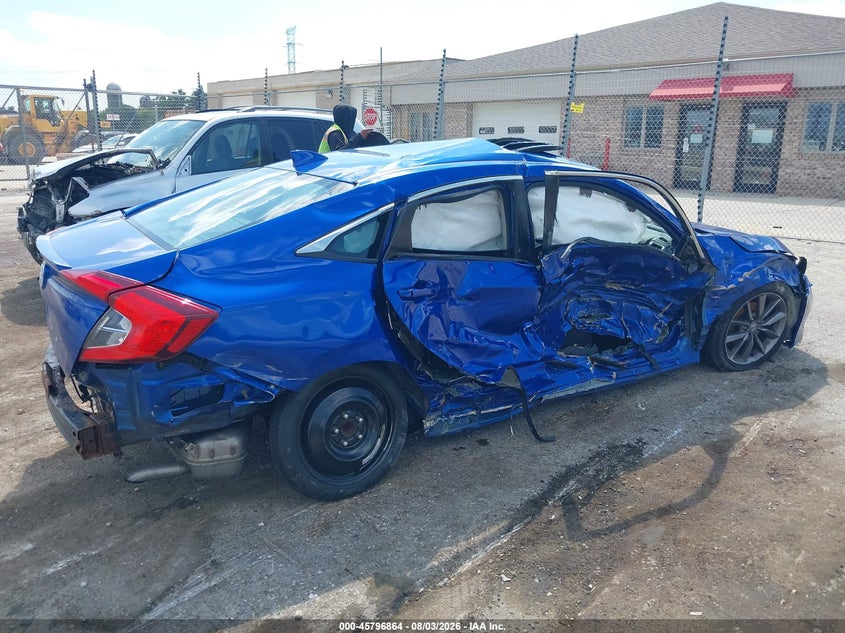 Vin: 19xfc1f37ke009989, lot: 46295695, honda civic ex 20194