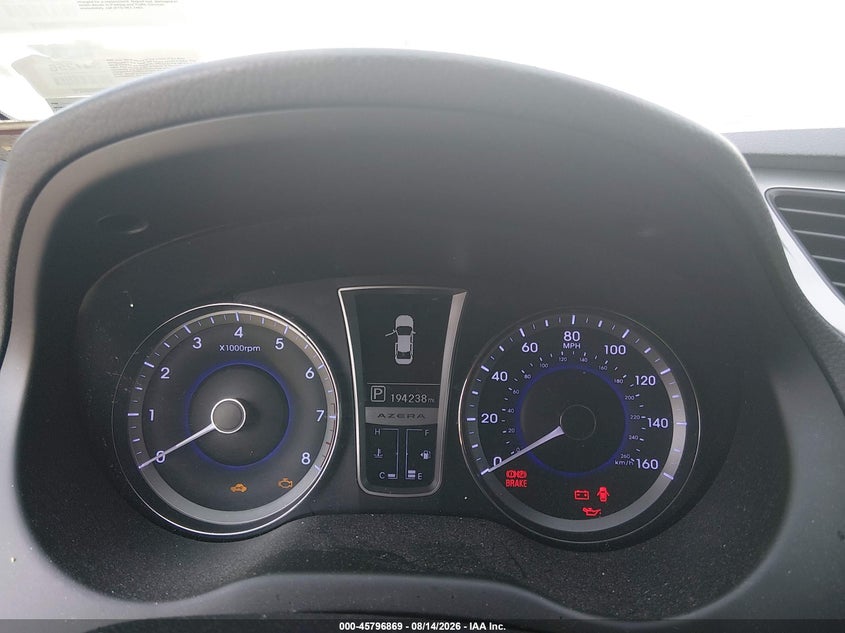2013 HYUNDAI AZERA auction photo 7