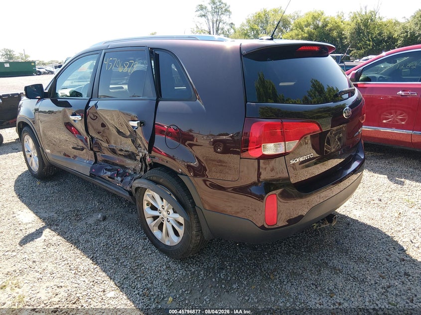 Vin: 5xykuda73eg543005, lot: 46295708, kia sorento ex v6 20143