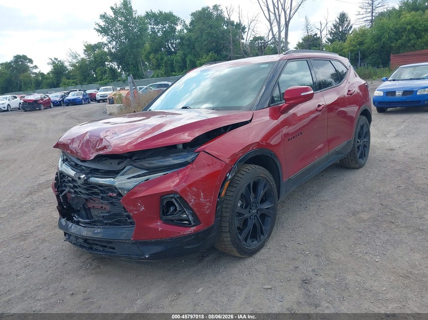Vin: 3gnkbkrs4ms546938, lot: 46295849, chevrolet blazer awd rs 20212