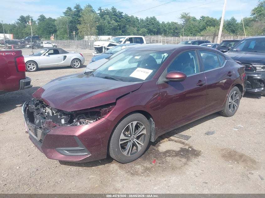 Vin: 3n1ab8cvxny222758, lot: 46295861, nissan sentra sv xtronic cvt 20222