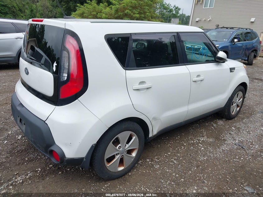 Vin: kndjn2a27e7739902, lot: 46295908, kia soul 20144