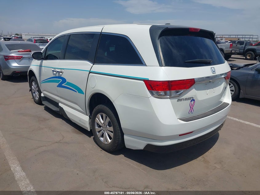 Vin: 5fnrl5h62gb085407, lot: 46296012, honda odyssey ex-l 20163