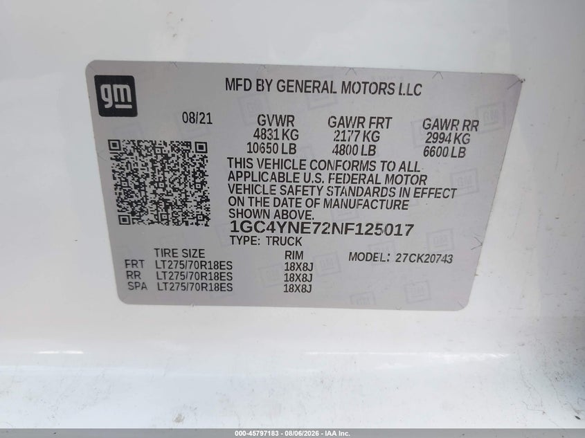 2022 CHEVROLET SILVERADO 2500HD auction photo 8