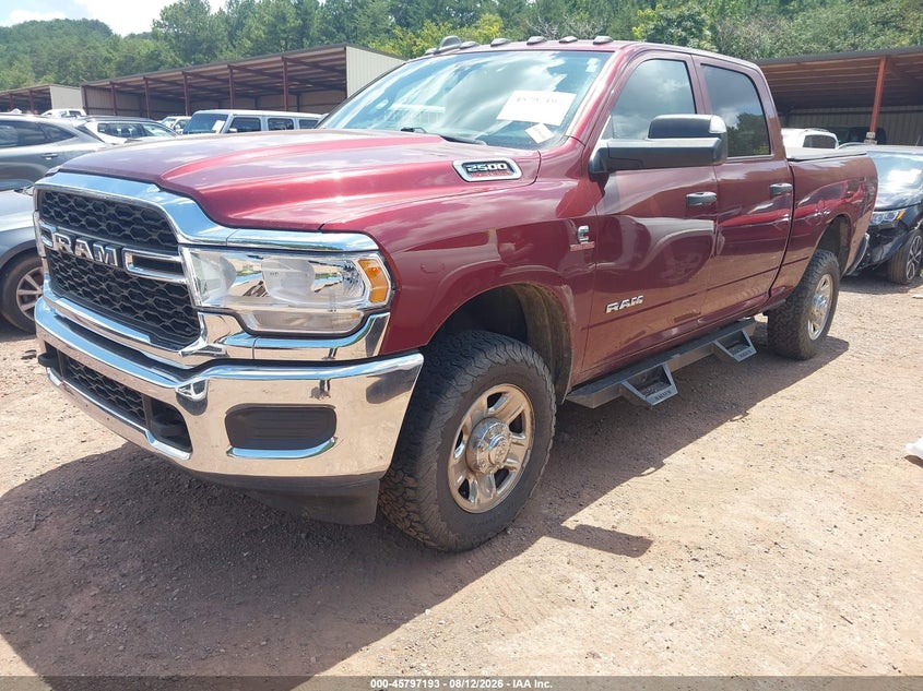 Vin: 3c6ur5cl4mg579335, lot: 46296024, ram 2500 tradesman  4x4 6'4 box 20212