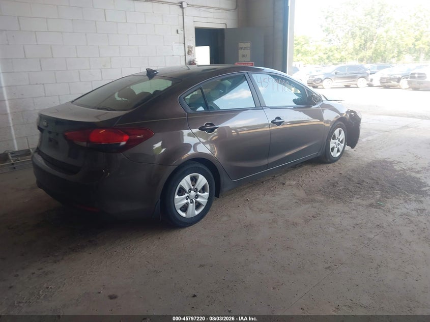 Vin: 3kpfk4a73he134334, lot: 46296051, kia forte lx 20174