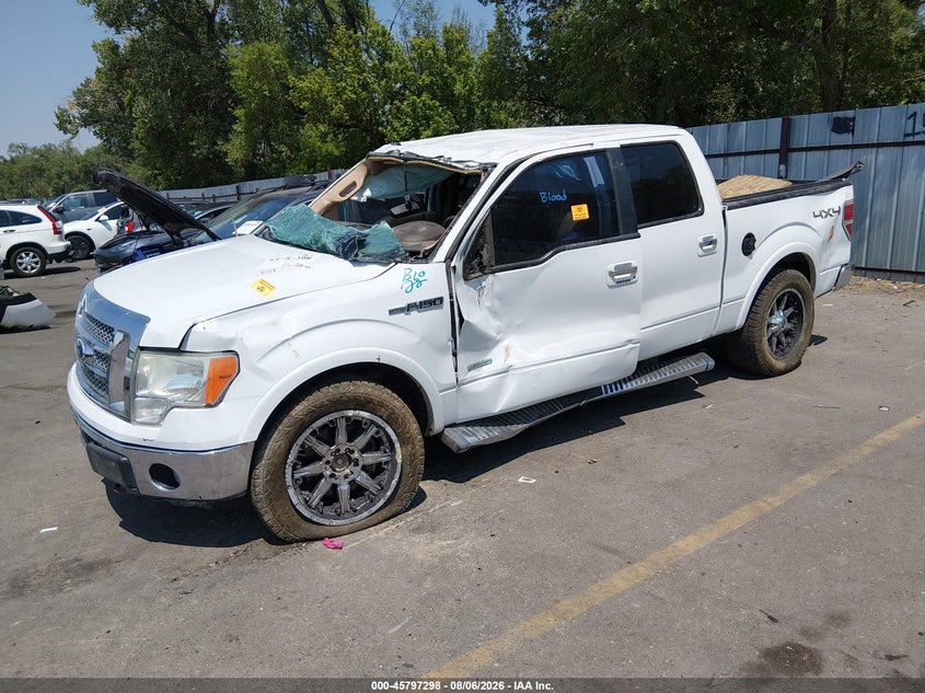Vin: 1ftfw1et8cfa04851, lot: 46296129, ford f-150 lariat 20122