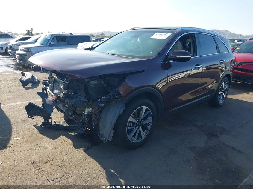 Vin: 5xyph4a57kg445017, lot: 46296135, kia sorento 3.3l ex 20192