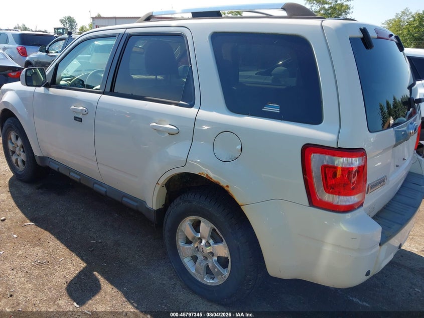 Vin: 1fmcu0e78akc71770, lot: 46296176, ford escape limited 20103