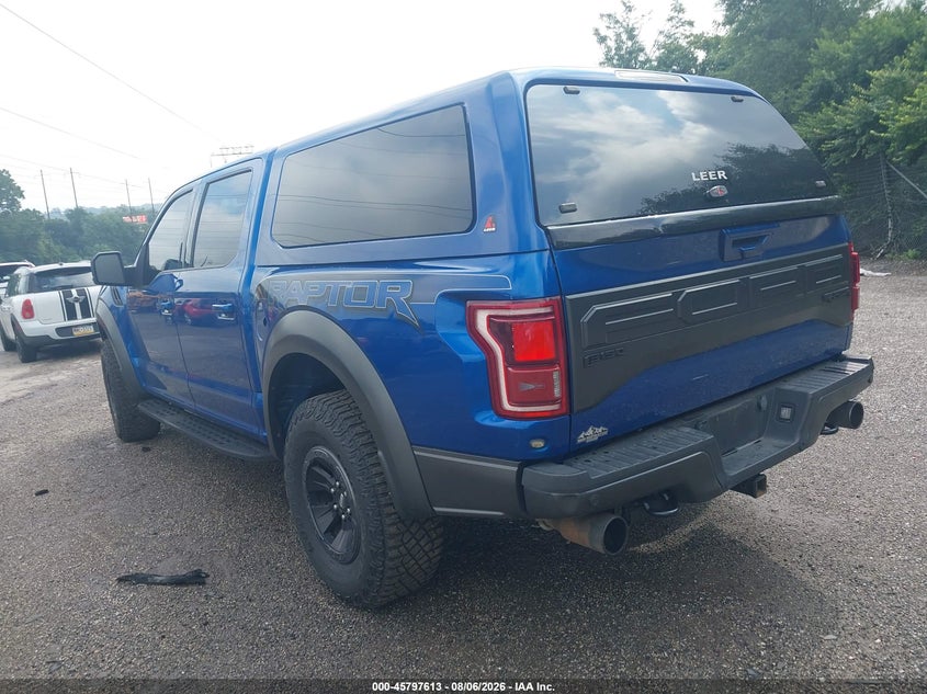 Vin: 1ftfw1rg7jfd93718, lot: 46296444, ford f-150 raptor 20183