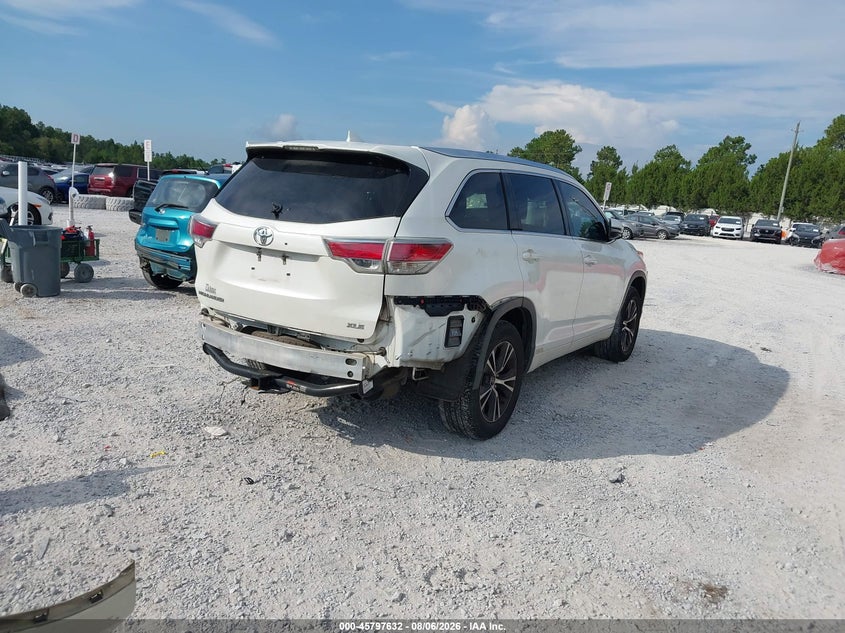 Vin: 5tdkkrfh6gs147404, lot: 46296463, toyota highlander xle v6 20164