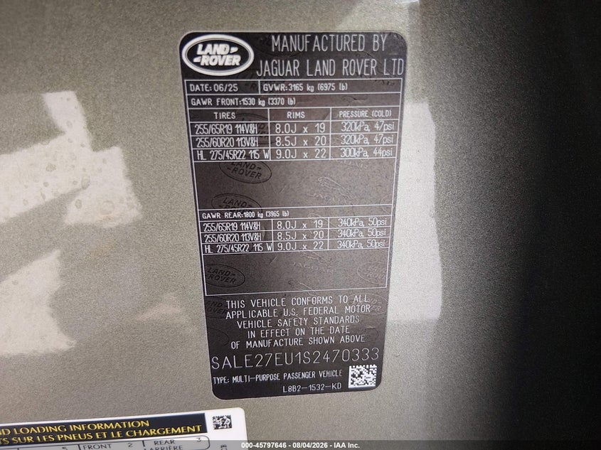 2025 LAND ROVER DEFENDER 110 P400 X-DYNAMIC SE · Фото 9