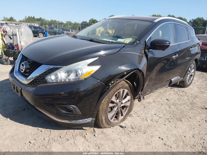 Vin: 5n1az2mh7gn103723, lot: 46296478, nissan murano sl 20162