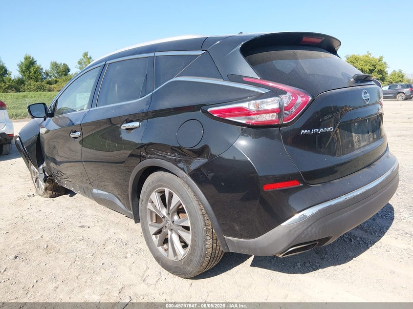 Vin: 5n1az2mh7gn103723, lot: 46296478, nissan murano sl 20163