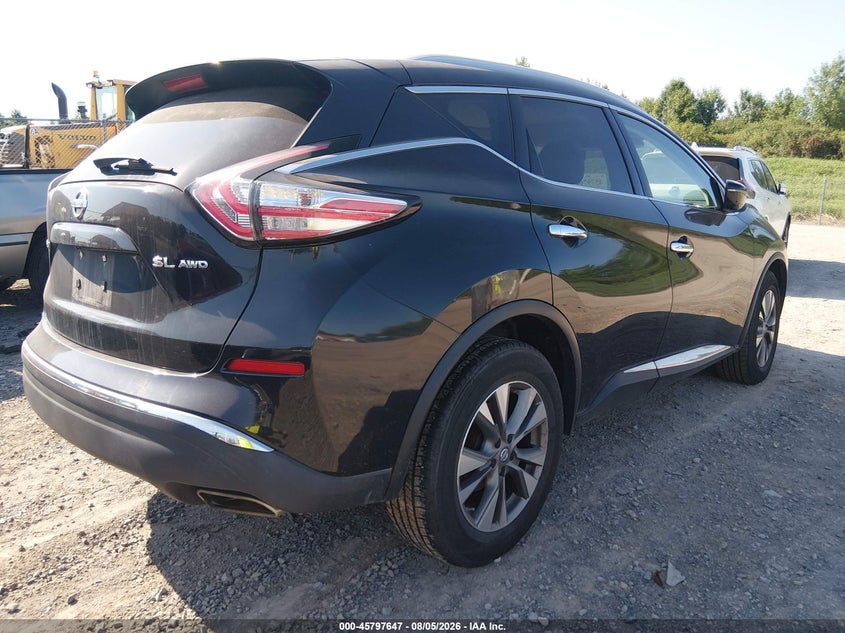 Vin: 5n1az2mh7gn103723, lot: 46296478, nissan murano sl 20164