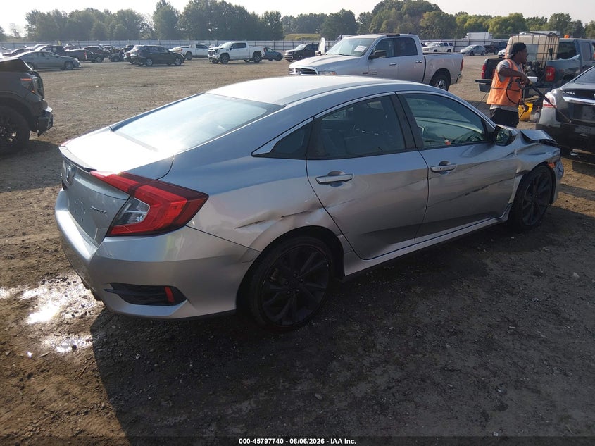 Vin: 2hgfc2f80lh541691, lot: 46296571, honda civic sport 20204