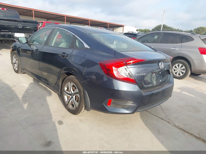 Vin: 19xfc2f54je000611, lot: 46296578, honda civic lx 20183