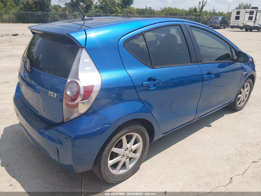 Vin: jtdkdtb35d1534763, lot: 46296699, toyota prius c three 20134