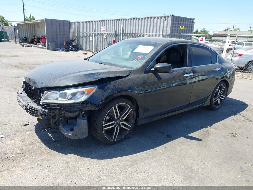 Vin: 1hgcr2f10ha207865, lot: 46296738, honda accord sport se 20172