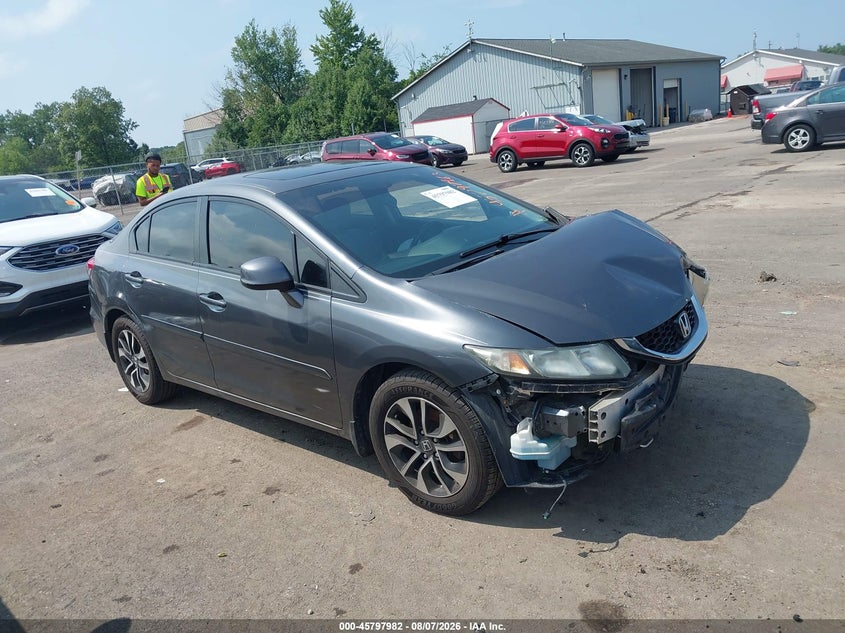 Vin: 2hgfb2f9xdh509411, lot: 46296814, honda civic ex-l 2013 img_1