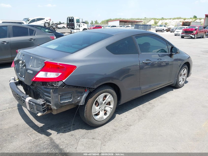Vin: 2hgfg3b51dh515785, lot: 46296876, honda civic lx 20134