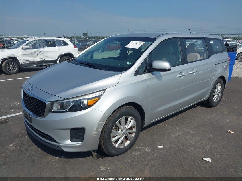 Vin: kndma5c10g6207866, lot: 46296966, kia sedona l 20162