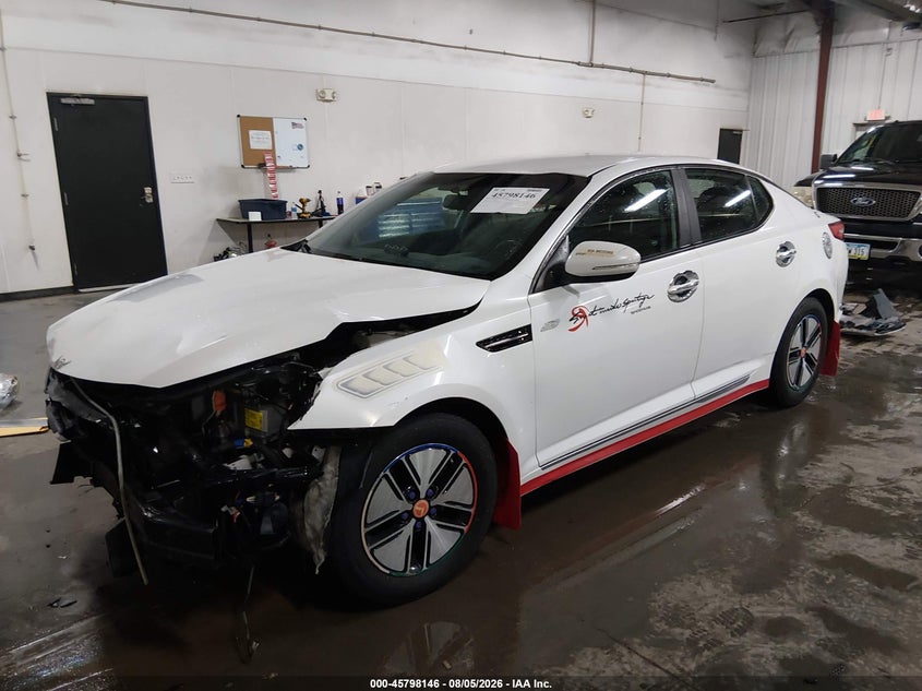 Vin: knagm4ad6d5038558, lot: 46296977, kia optima hybrid lx 20132