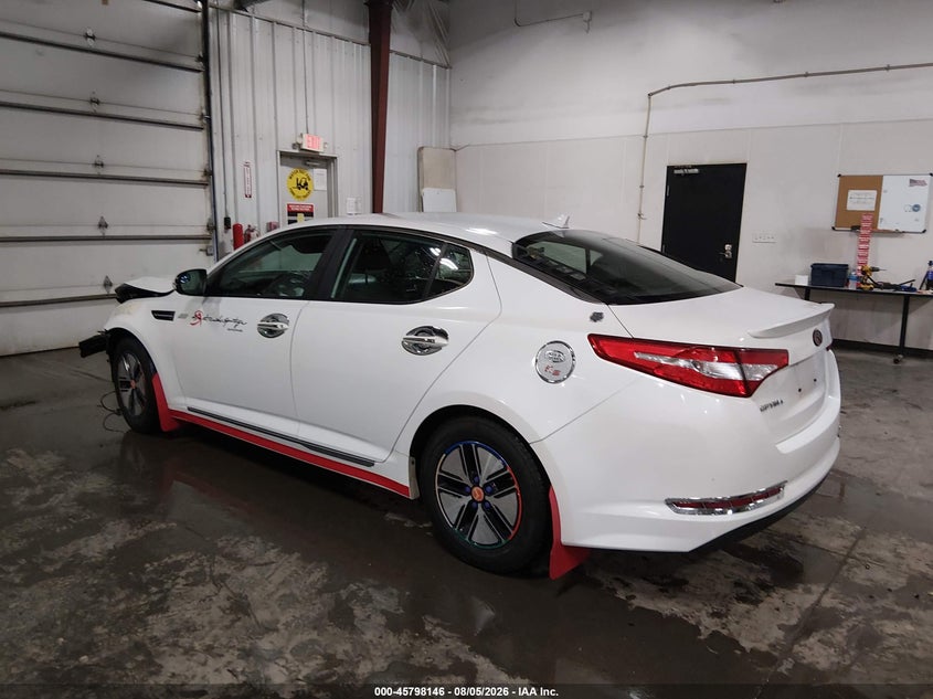 Vin: knagm4ad6d5038558, lot: 46296977, kia optima hybrid lx 20133