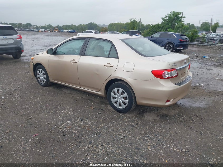 Vin: 2t1bu4ee2bc661093, lot: 46297262, toyota corolla le 20113