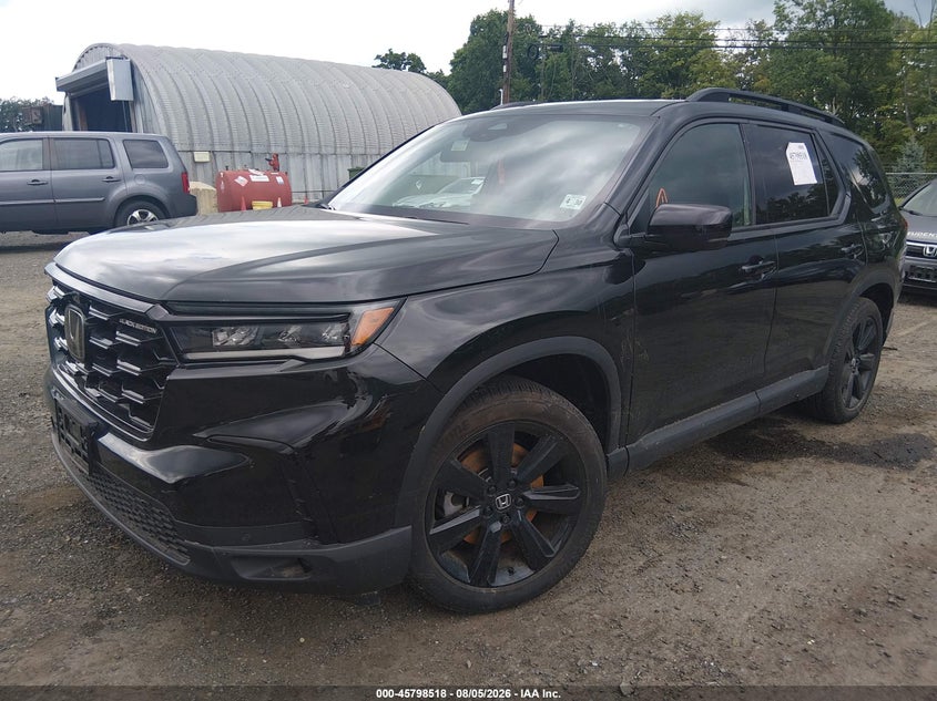 Vin: 5fnyg1h98sb112878, lot: 46297349, honda pilot black edition 20252