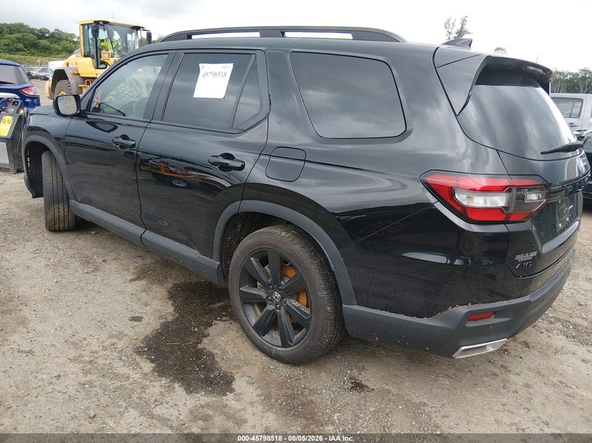 Vin: 5fnyg1h98sb112878, lot: 46297349, honda pilot black edition 20253