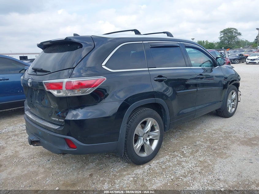 Vin: 5tddkrfh9fs158100, lot: 46297356, toyota highlander limited v6 20154