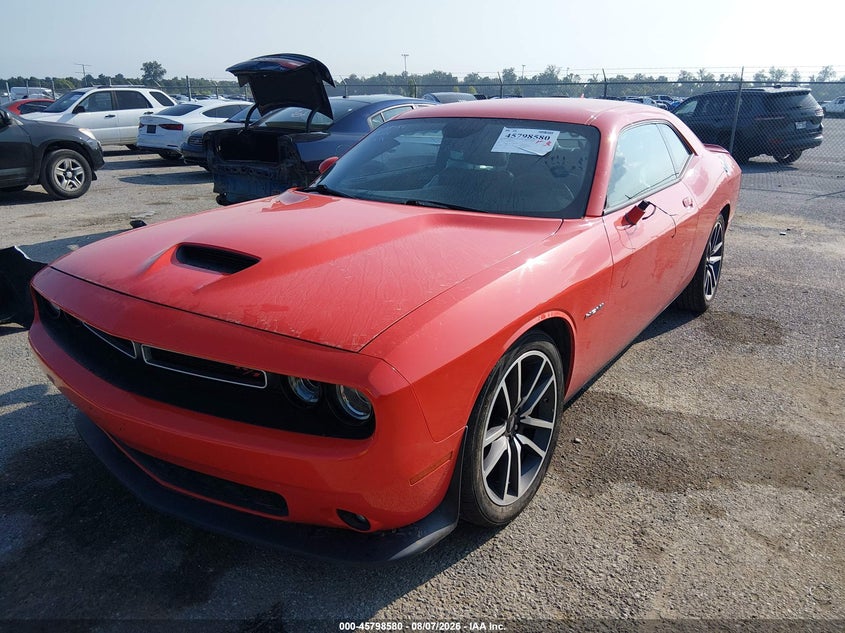 Vin: 2c3cdzbt7nh230624, lot: 46297411, dodge challenger r/t 20222