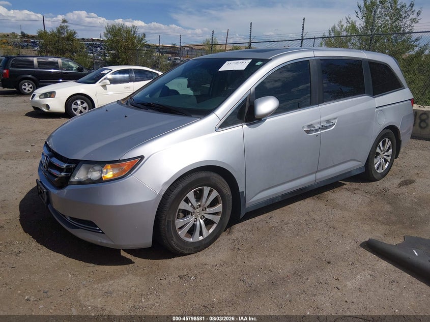 Vin: 5fnrl5h67eb068292, lot: 46297412, honda odyssey ex-l 20142